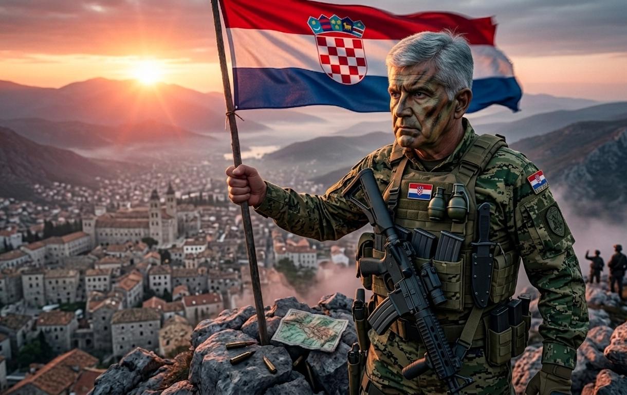 Kota Orlovac iznad Mostara — mjesto na kojem je 11. lipnja 1992. doktor Dragan Čović razvio hrvatsku trobojnicu
